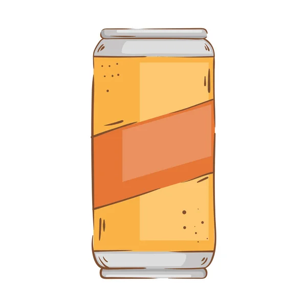 Retro Beer Can Isolated Icon — Stock Vector