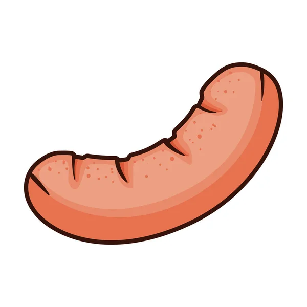Sausage Grill Food Delicious Icon — Stock Vector