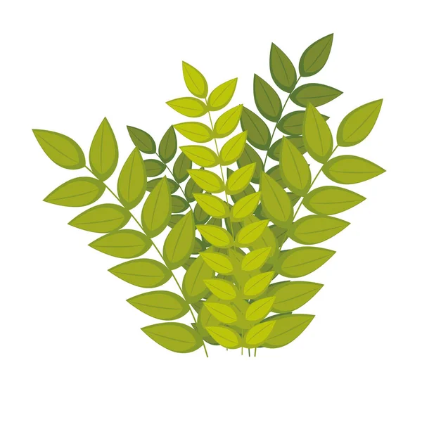 Ramas Con Hojas Icono Jardín — Vector de stock