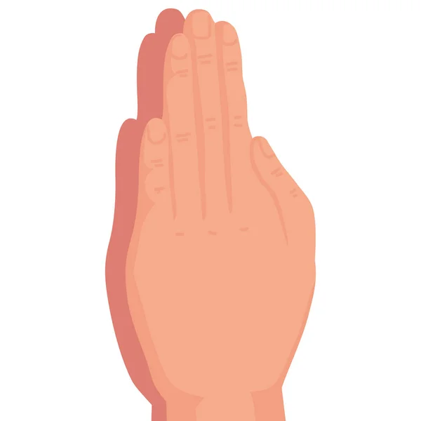 Рука Людини Молиться Значок Жесту — стоковий вектор