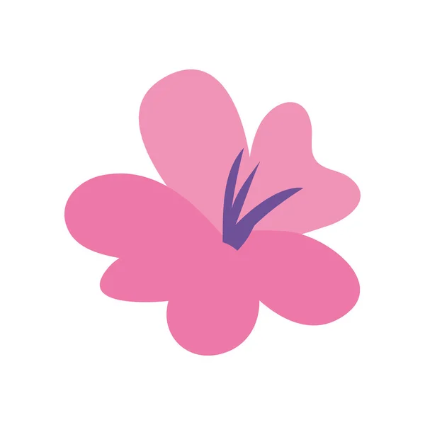 Pink Flower Garden Nature Icon — Stock Vector