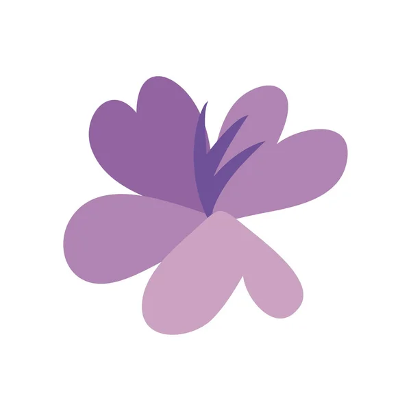 Purple Flower Garden Nature Icon — Stock Vector