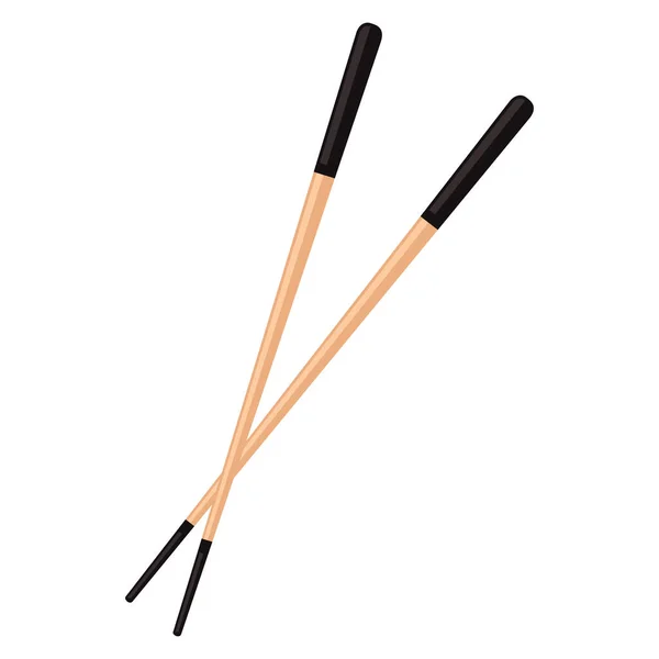 Chopstick Japonês Cutlery Ferramenta Ícone — Vetor de Stock