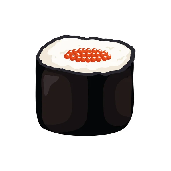 Classique Sushi Japonais Rouleau Icône — Image vectorielle