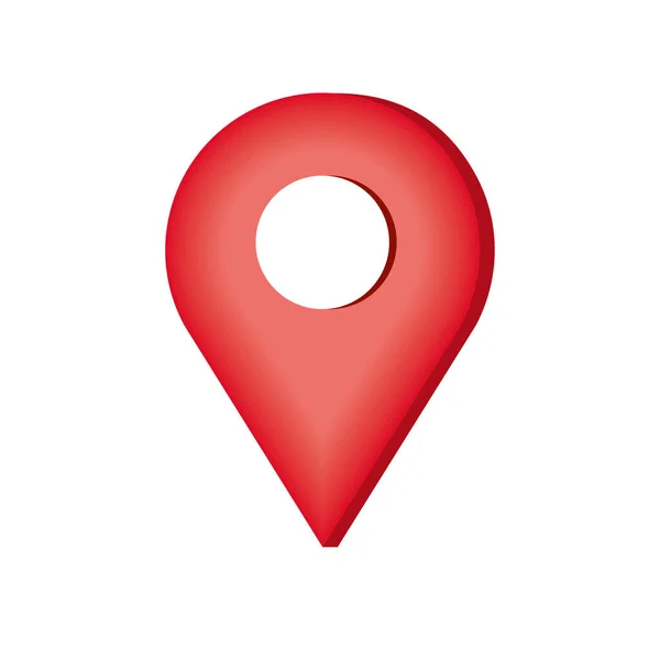 Rood Pin Pointer Locatie Pictogram — Stockvector