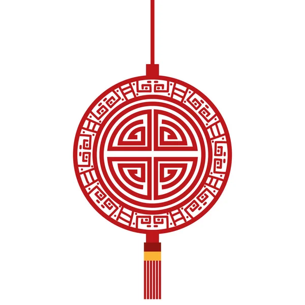 Chinesische Rote Dekoration Hängende Symbol — Stockvektor