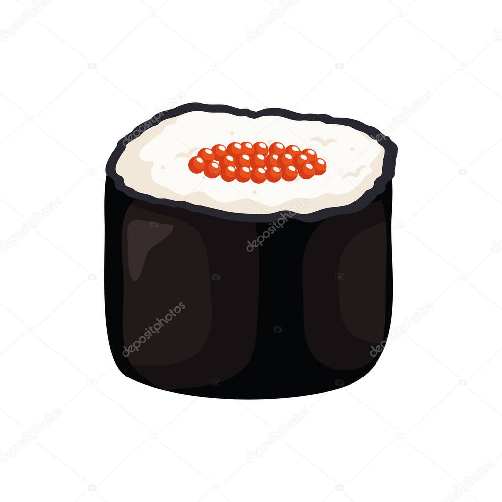 classic sushi japanese roll icon