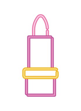 ruj, neon ışık stili simgesi