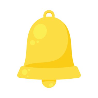 Sarı zil sesi izole edilmiş simge