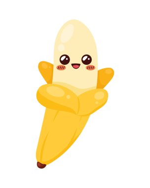 muz kawaii meyve çizgi roman karakteri