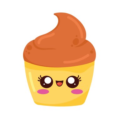 Kek Kawaii tatlı yemek karakteri