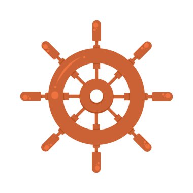 Tahta dümen gemisi denizcilik simgesi