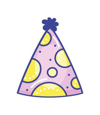 Pembe doğum günü şapkası parti simgesi