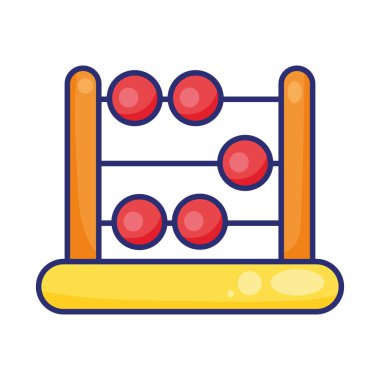 abaküs matematik tezgahı izole edilmiş simgesi