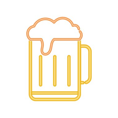 bira neon ışık tarzı simge