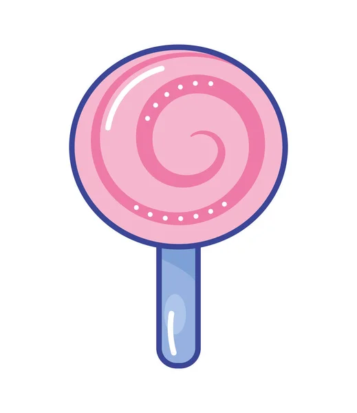 粉色甜棒棒糖隔离图标 — 图库矢量图片