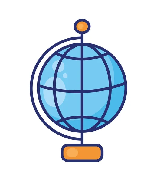Sphere World Map Supply Icon — Stock Vector