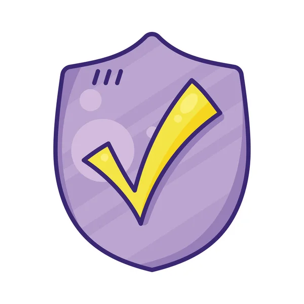 Shield Check Symbol Icon — Stock Vector