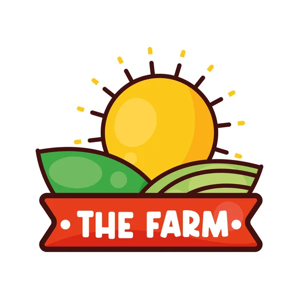Timbro Azienda Agricola Con Prodotto Solare — Vettoriale Stock