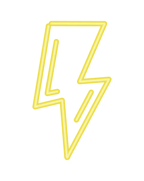 Rayo Neón Icono Estilo Luz — Vector de stock