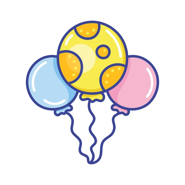 Fest Födelsedag Ballonger Helium Ikon — Stock vektor