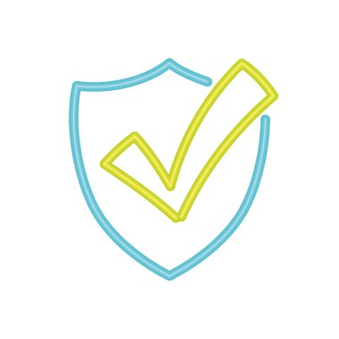 kalkan neon ışık biçimi simgesi