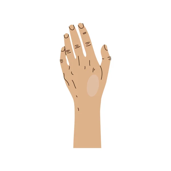 Left Hand Human Gesture Icon — Stock Vector