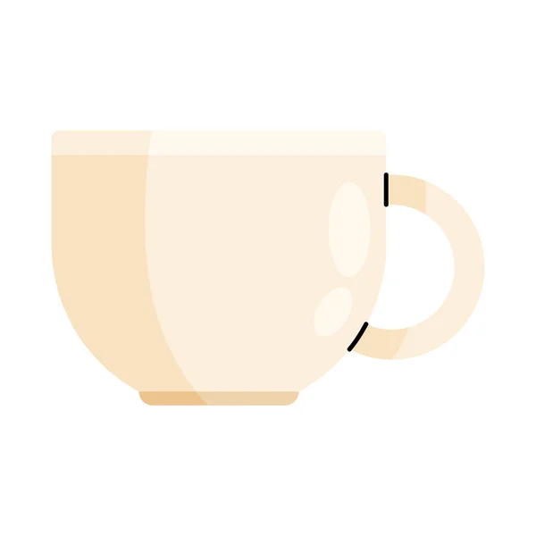 Keramik Kaffeetasse Urtensil Symbol — Stockvektor