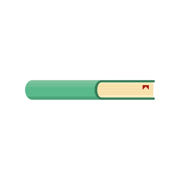 Green Text Book Library Icon — Stock Vector