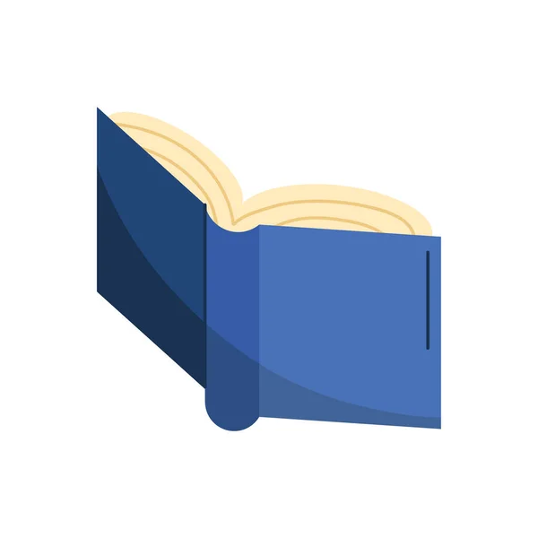 Ícone Biblioteca Livro Texto Azul — Vetor de Stock