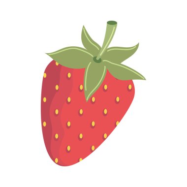 Çilekli taze meyve ikonu