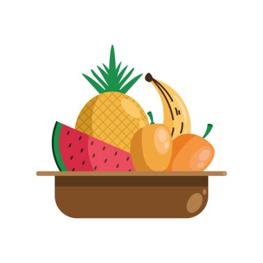 Kase ikonunda tropikal meyveler