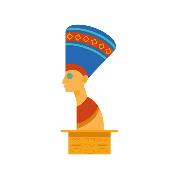 Nefertiti Reine Égyptienne Icône Statue — Image vectorielle