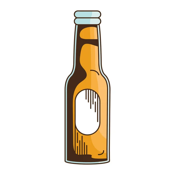 Gouden Bier Fles Drank Pictogram — Stockvector