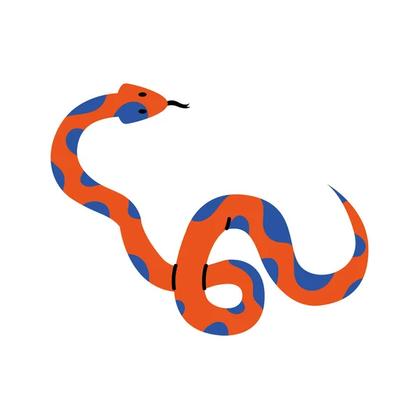 Icône Serpent Rouge Bleu — Image vectorielle