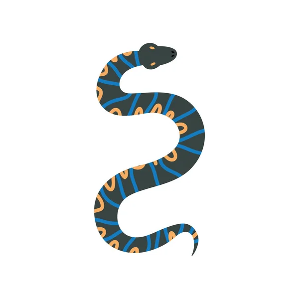 Blu Serpente Animale Selvaggio Icona — Vettoriale Stock