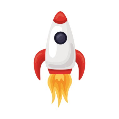 uzay roket aracı izole edilmiş simge