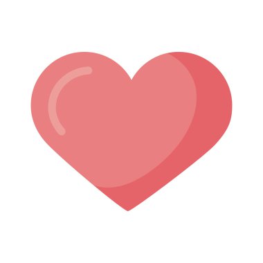 pembe kalp aşk izole simgesi