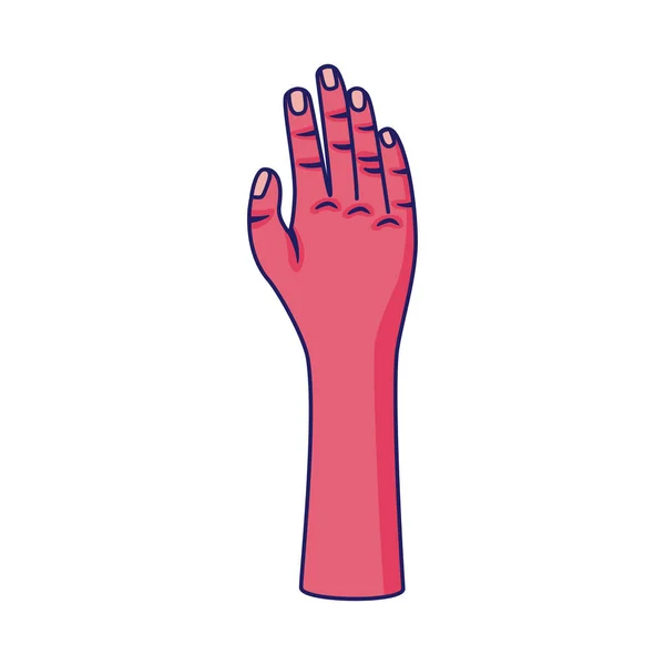 Höger Hand Mänsklig Öppen Ikon — Stock vektor