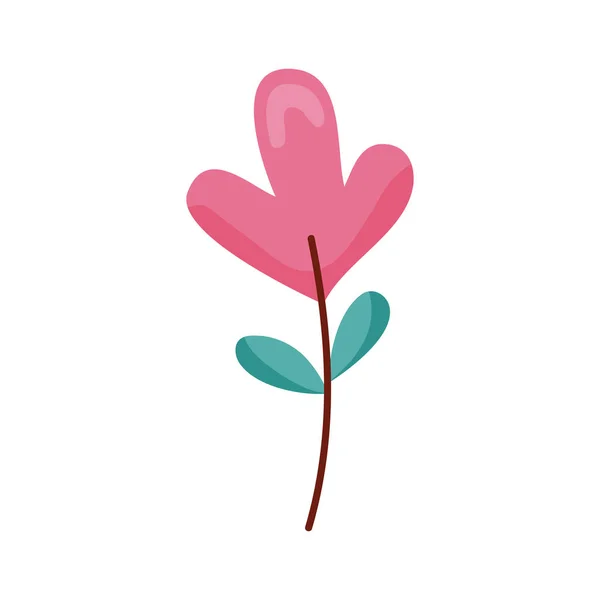 Rote Blume Garten Natur Symbol — Stockvektor