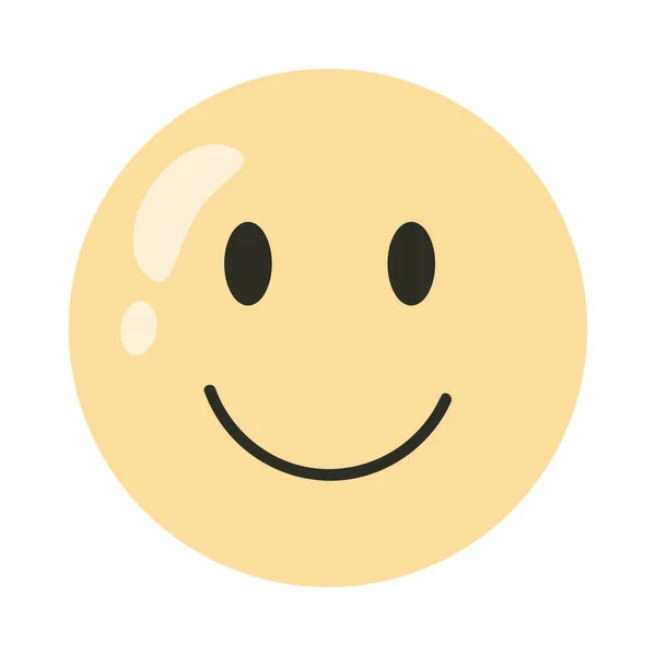 Smile Face Emoticon Isolated Icon — Stock Vector