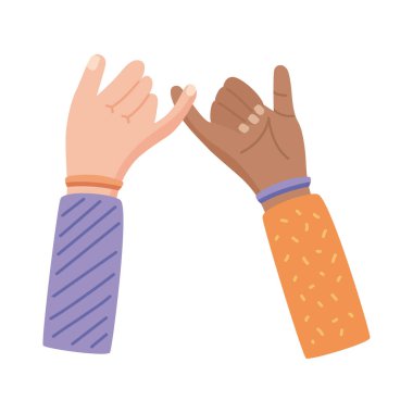 Irklar arası eller söz ikonu oluşturuyor