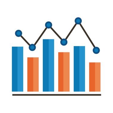 istatistik çubukları infografik izole simge