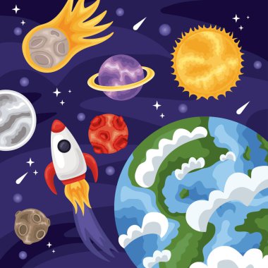 Evren uzay manzarası posterini keşfediyor