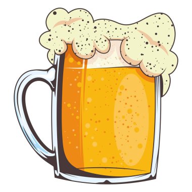 Köpük ikonlu bira kavanozu