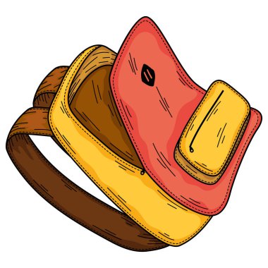 Sarı okul çantası ikonu