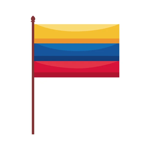 Bandeira Colombiana Ícone Pólo —  Vetores de Stock