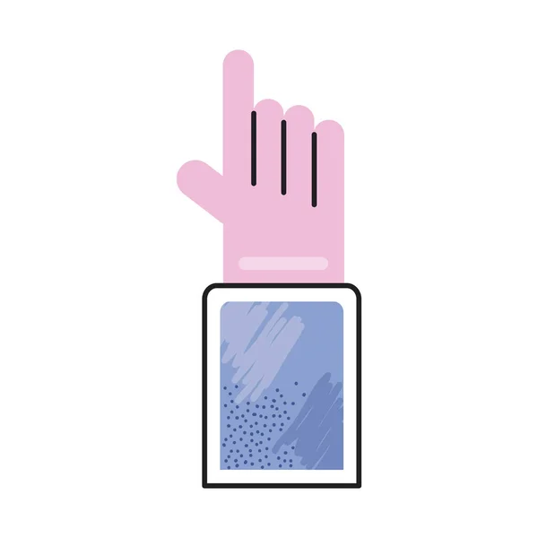 Hand Human Indexing Gesture Icon — Stock Vector