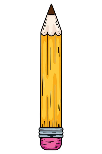 鉛筆画学校用品のアイコン — ストックベクタ