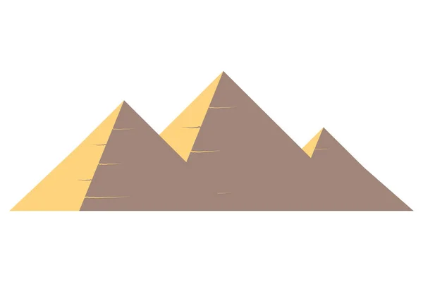 Pyramides Culture Égyptienne Icône Traditionnelle — Image vectorielle